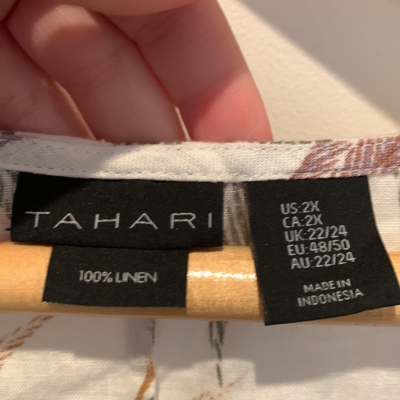 Tahari 100% linen dress size 2XL - Picture 2 of 4